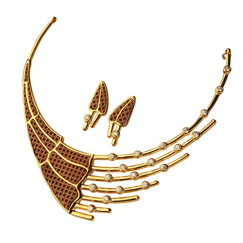 Bespoke peacock gold earrings